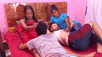 Hot Bengali Teens in Wild Bangla Foursome XXX Action!