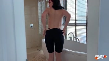 Seductive Fit Girl Drives Me Wild, Cums Twice in Her Mouth!